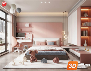 Children Room Scenes Skp FIles 